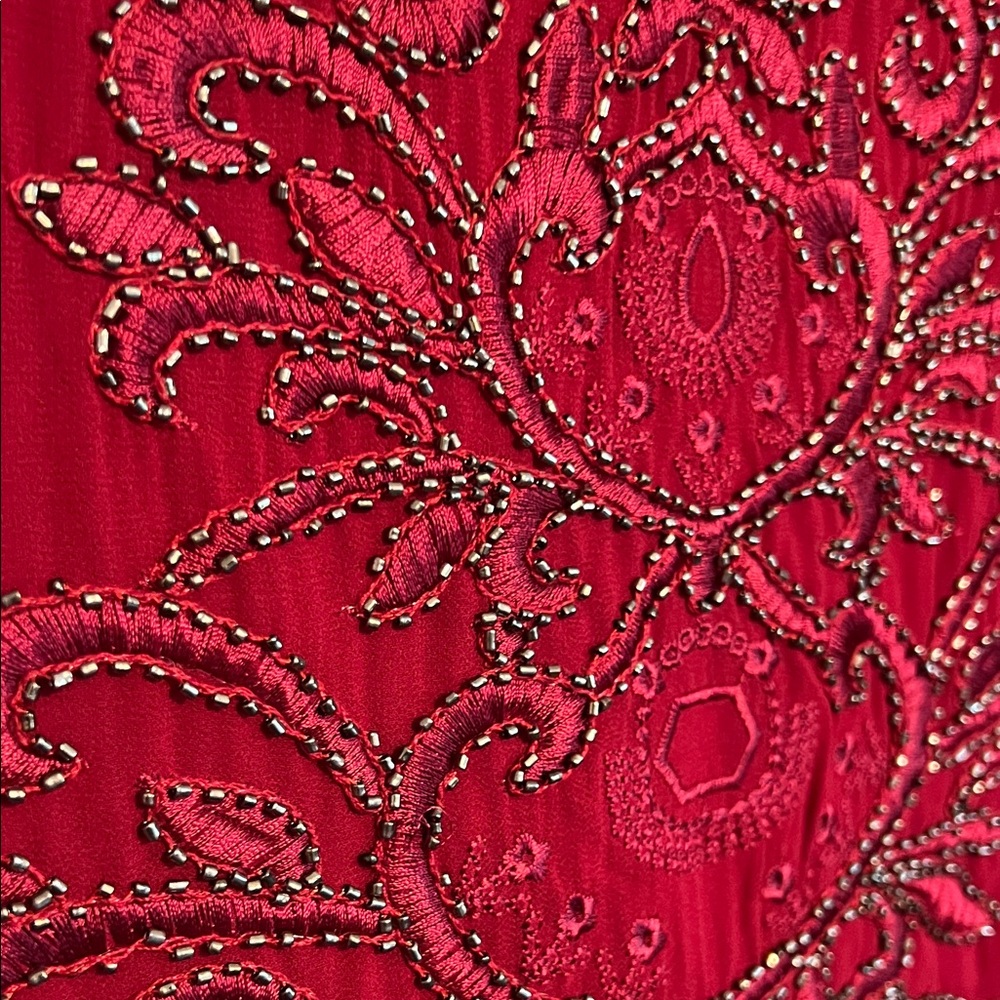 Francesca's Collections Red Embroidered Dress - Picture 2 of 10